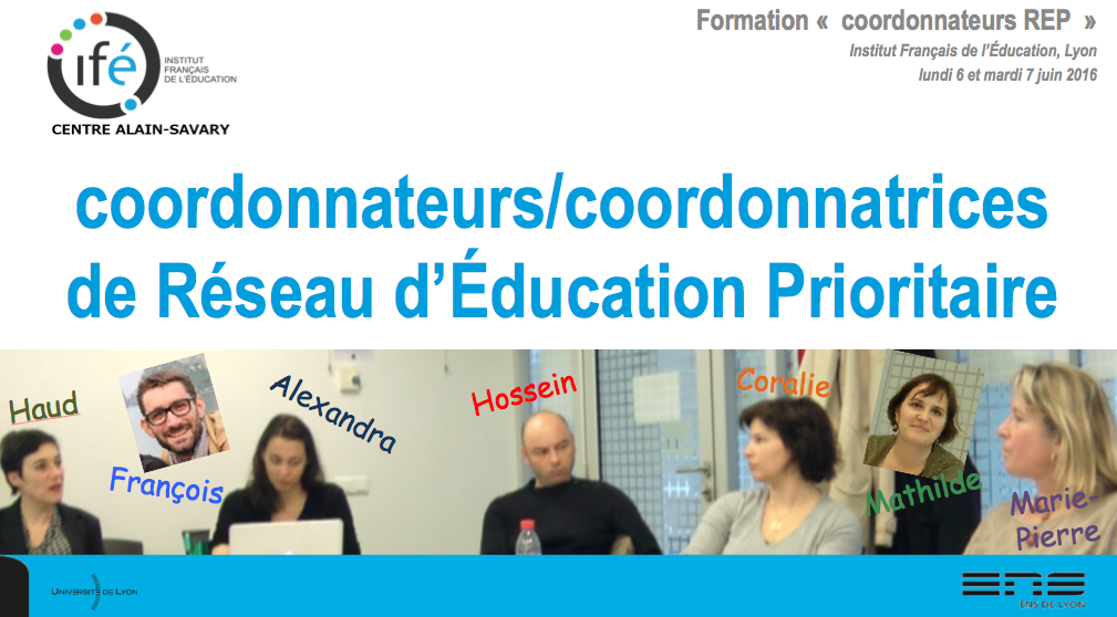 Coordonnateurs Rep Presentation Des Resultats De L Enquete Centre Alain Savary Education Prioritaire Ife