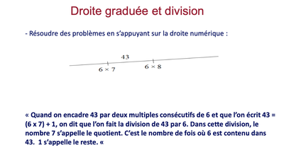 droite graduée et division