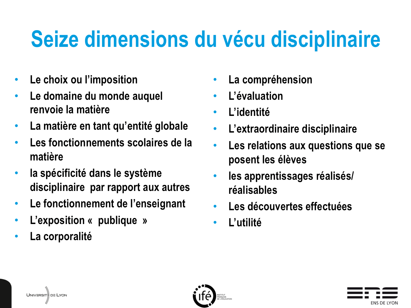 Dimension vécu disciplinaire-Reuter