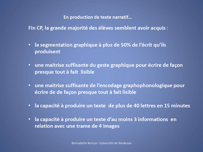 En production de texte