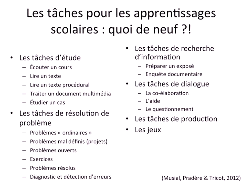 Tricot-Tâches pour apprentissages scolaires